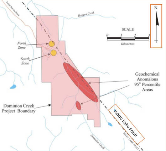 Dominion Creek Gold Project Geological Map 2