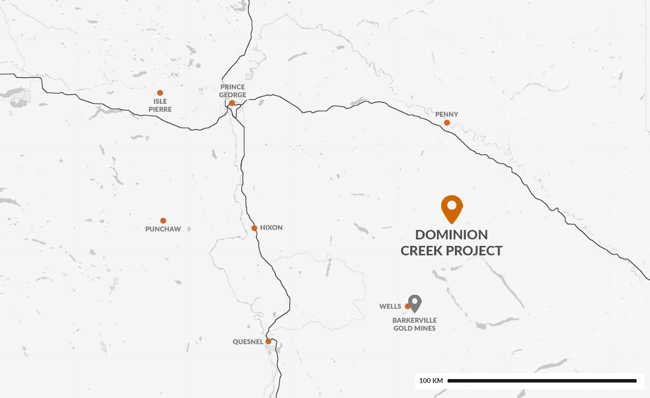 Dominion Creek Gold Project Geological Map 1