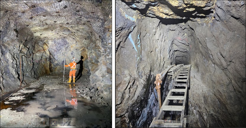 Portal 2 Level 2 (left) and Level 2 raise for mining (right) at Treasure Mountain